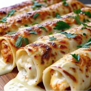 Cheesy Garlic Chicken Wraps