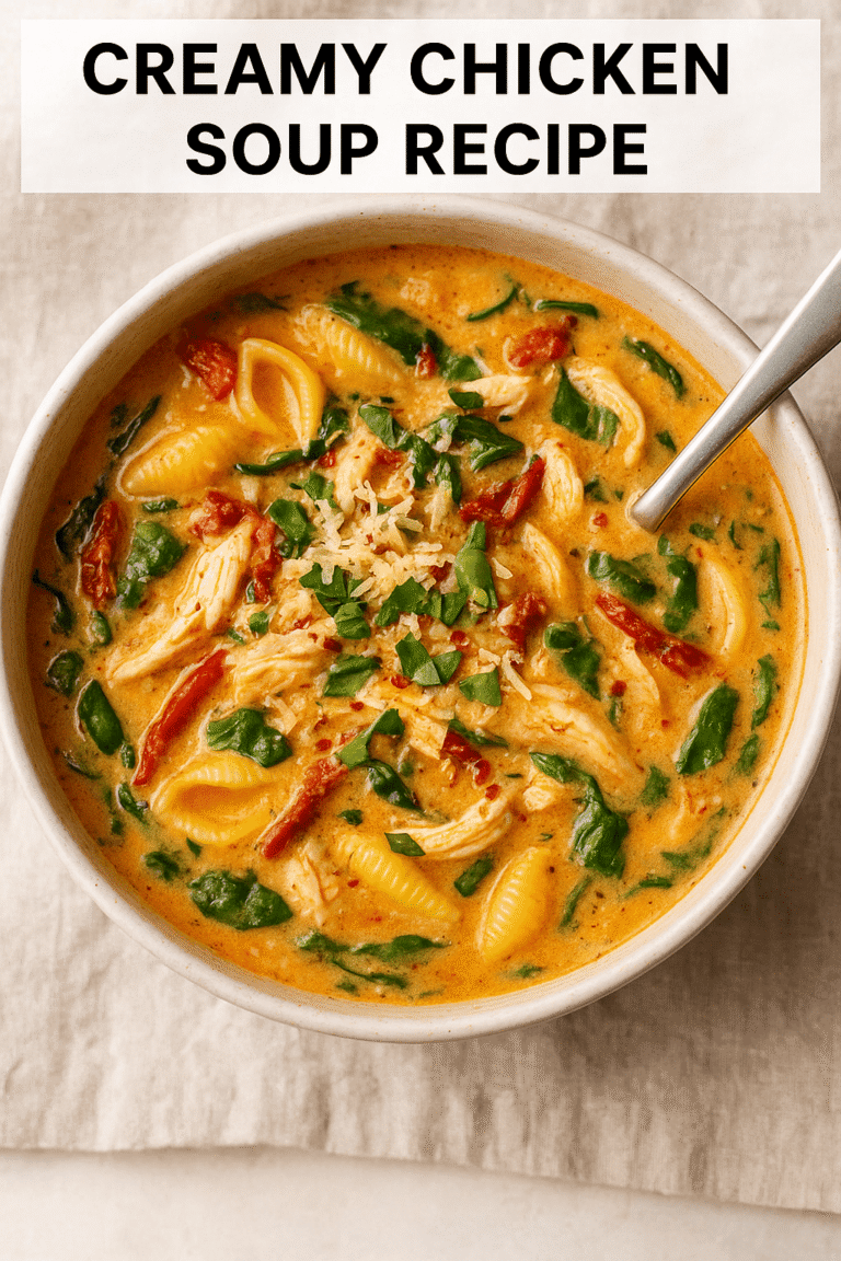 creamy chicken soup recipe