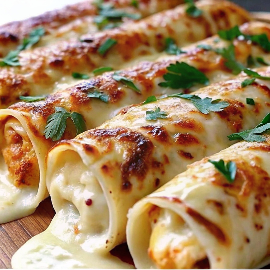Cheesy Garlic Chicken Wraps