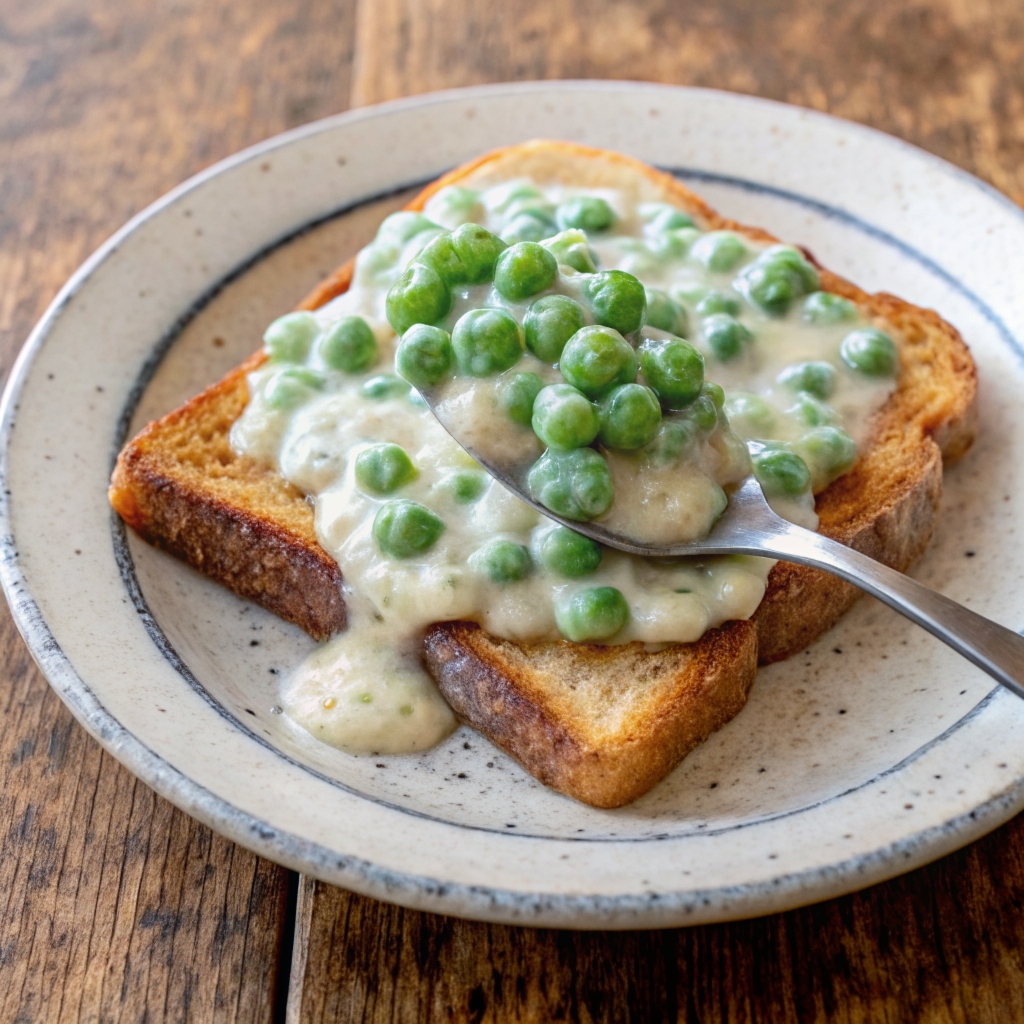 Creamed Peas on Toast